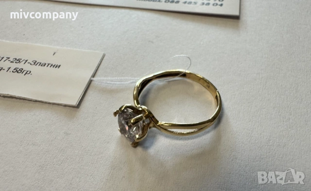 Златен пръстен 1.58гр., снимка 4 - Пръстени - 53496596