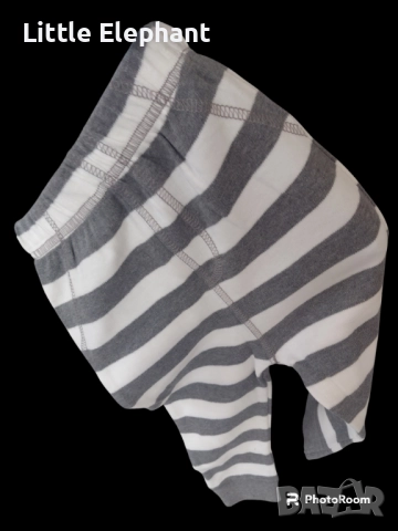 Джогери за 9-12 мес момченце райе бяло и сиво,Англия/ново