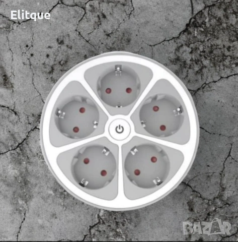 Кръгъл разклонител Muhler с ключ 5 гнезда, 1,5 метра, снимка 5 - Други стоки за дома - 53203310