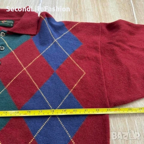 Мъжки пуловер Alan Paine винтидж размер L, снимка 4 - Пуловери - 53809589