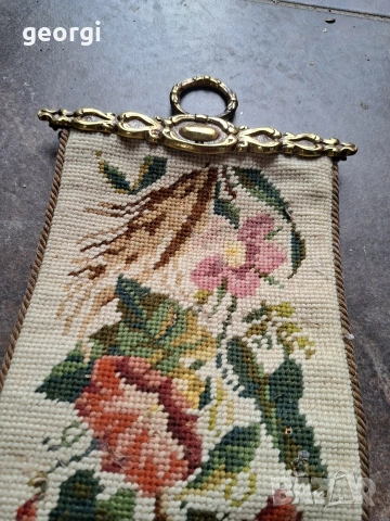 гоблен с цветя и бронзови елементи 34/4, снимка 4 - Гоблени - 53973878
