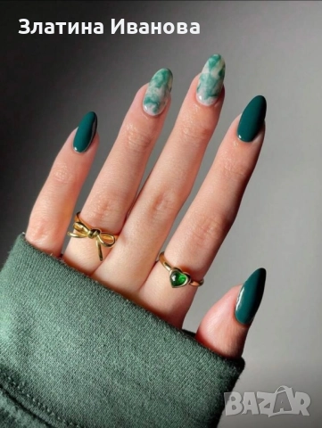 Самозалепващи изкуствени нокти 24 бр. + лепило в комплект, снимка 2 - Продукти за маникюр - 52660484