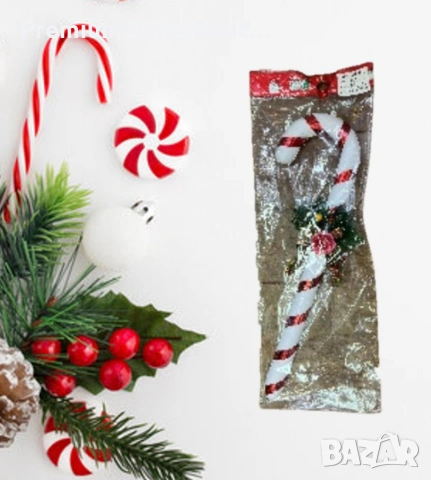 Празнична коледна декорация захарно бастунче – Елегантност и стил за вашия дом