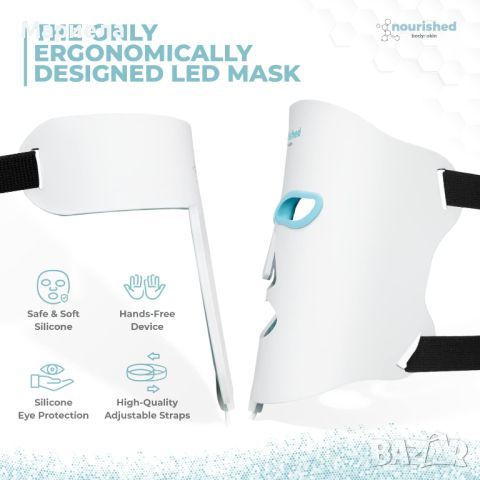 LED светлинна терапия за лице и шия / Устройство за грижа за кожата на лицето, снимка 3 - Други - 46426011
