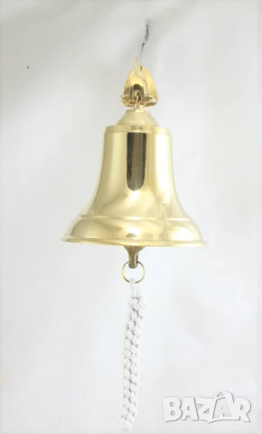 900 Корабна камбана от плътен месинг,полирана., снимка 2 - Колекции - 51188347