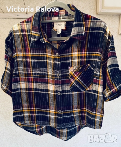 Модерна къса  риза кроп I LOVE H 81 USA, снимка 13 - Ризи - 51714361