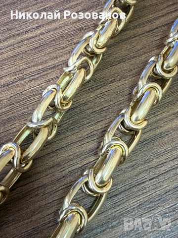 Мъжки златен ланец, снимка 6 - Колиета, медальони, синджири - 54186581