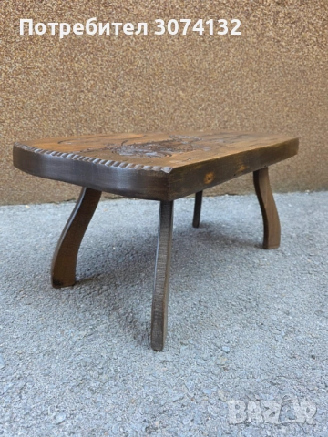 Ретро масичка с дърворезба, снимка 5 - Маси - 53880229