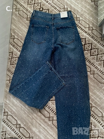 Дамски дънки балон с камъни, снимка 2 - Дънки - 52827040