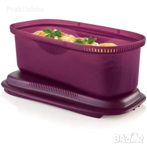 Съд за макарони, спагети в микровълнова, 1.9 л, Tupperware, снимка 3 - Кутии за храна - 48687556