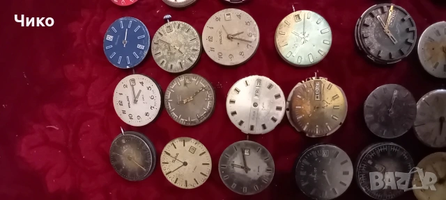 40бр стари механизми от мъжки руски часовници , снимка 7 - Антикварни и старинни предмети - 53784119