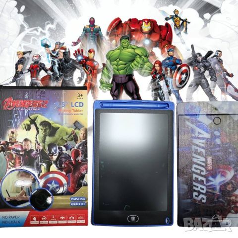 Детски LCD таблет за рисуване/писане, 8.5'', 14.5x22.7 cm, Frozen/ Avengers, снимка 3 - Рисуване и оцветяване - 46675206