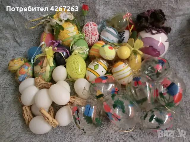 Голям лот декоративни яйца, цената е за целия лот, снимка 3 - Декорация за дома - 49782048