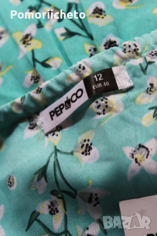 Нова рокля с етикет в тюркоазено с флорални мотиви, снимка 5 - Рокли - 54127439