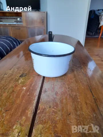 Стара емайлирана касерола,тиган #8, снимка 2 - Други ценни предмети - 50096287