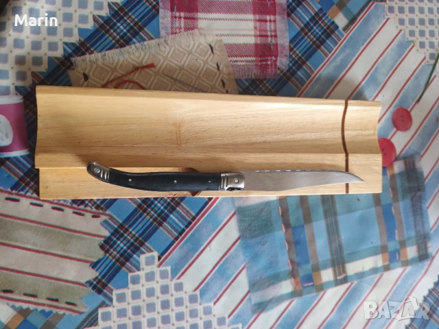 малка дъска за мезета и нож, снимка 2 - Ножове - 54134484