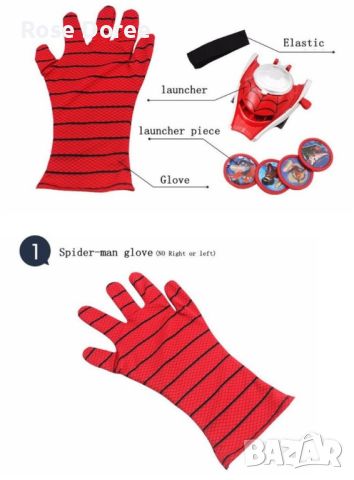 Играчка Ръката на Спайдърмен изтрелваща жетони ръкавица, снимка 3 - Други - 45782687
