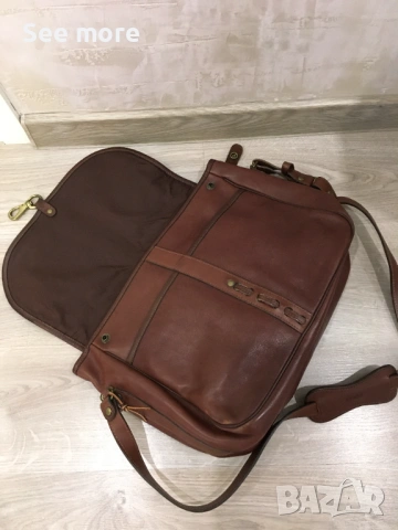 HARTMANN Unisex Винтидж чанта кожа, снимка 9 - Чанти - 54001382