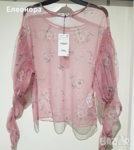 ZARA нова с етикет ефирна блузка , снимка 4 - Ризи - 54154234