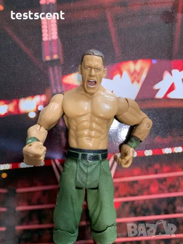 Екшън фигура WWE John Cena Джон Сина Ruthless Aggression Green Army figure играчка, снимка 2 - Колекции - 48831124