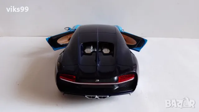 Bugatti Chiron Blue Welly - Мащаб 1:24, снимка 6 - Колекции - 49462108