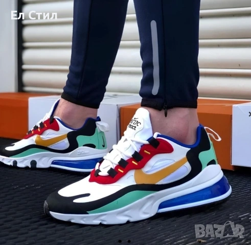 📌📌Мъжки Маратонки Nike Air Max 270 React – Мултицветен „Bauhaus“ дизайн , снимка 2 - Маратонки - 54257696