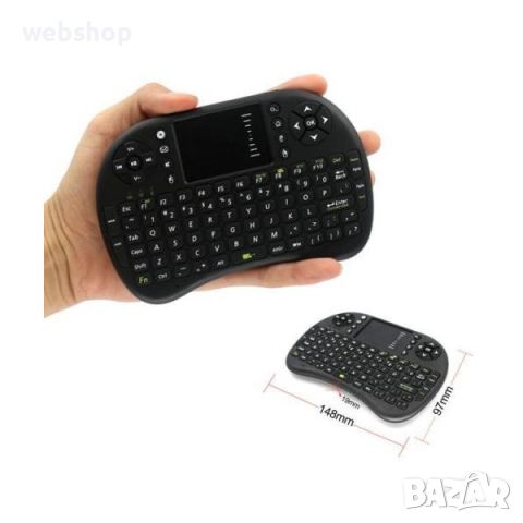 2.4G мини безжична клавиатура с QWERTY тъчпад, преносима безжична с USB приемник, снимка 8 - Клавиатури и мишки - 45886597