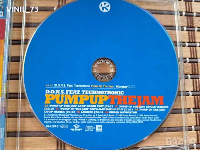 D.O.N.S. Feat. Technotronic – Pump Up The Jam, снимка 3 - CD дискове - 50384355