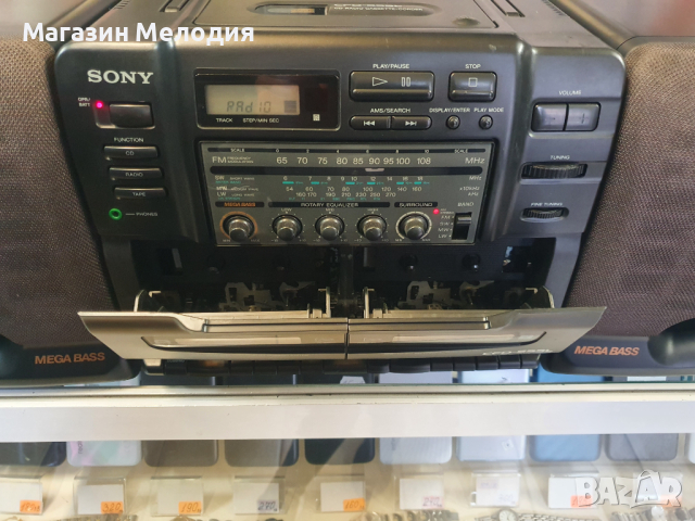 Радиокасетофон SONY CFD-555L Две касети, радио и диск. В отлично техническо състояние. В добър външе, снимка 10 - Аудиосистеми - 44956663