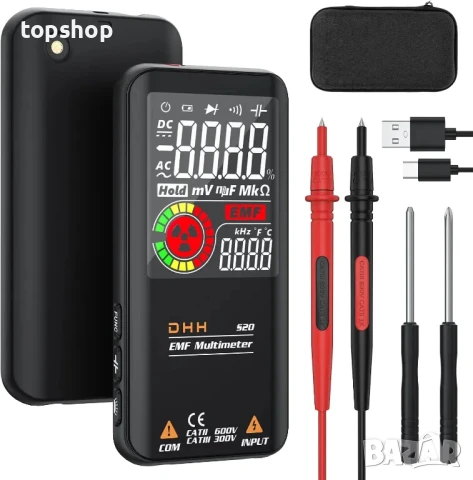 Цифров мултиметър / мултицет DHH Измерва напрежение, съпротивление, непрекъснатост, диод, капацитет
