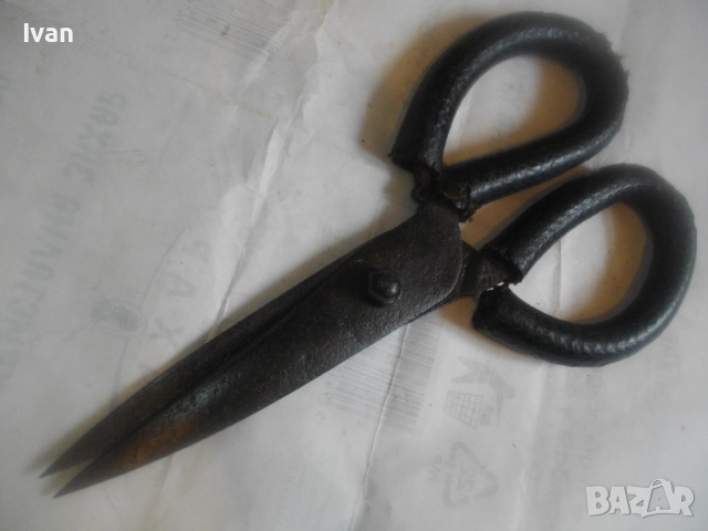 Ретро винтидж стара българска Соц НРБ ръчна ножица голяма 295мм с отваряне 155мм ОТЛИЧНО СЪСТОЯНИЕ, снимка 12 - Други инструменти - 51554797