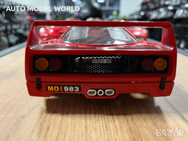 Метална колекционерска количка BURAGO FERRARI F40 1987 мащаб 1:18, снимка 5 - Колекции - 48451356