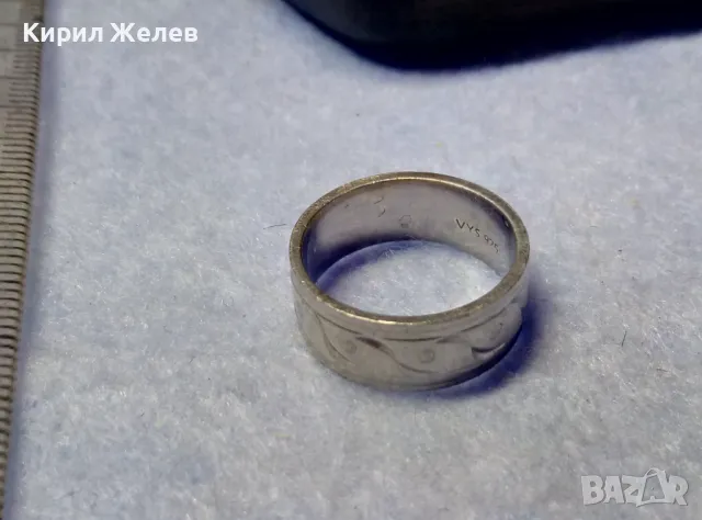 МАРКОВ СТИЛНО РЪЧНО ФИНО ОРНАМЕНТИРАН СРЕБЪРЕН ПРЪТЕН ХАЛКА СРЕБРО VYS 925 , снимка 9 - Пръстени - 50337599