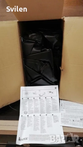 Надуваем дюшек - Inflatabull, 239 x 196 x 81 см, снимка 5 - Надуваеми легла - 51854488