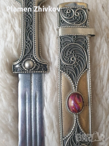 кавказка кама с филигран, снимка 11 - Антикварни и старинни предмети - 54015486