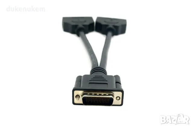 НОВ! DMS-59 Male към Dual DVI 24+5 Female кабел сплитер, снимка 4 - Кабели и адаптери - 47197929