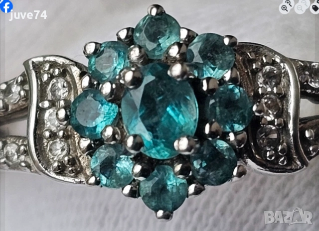  СРЕБЪРЕН ПРЪСТЕН С ГРАНДИДИЕРИТ (МАДАГАСКАР) 