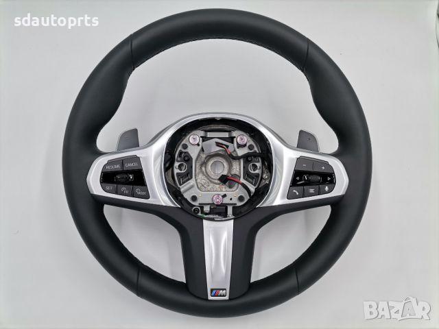 Нов M Sport Черен Кожен Волан BMW X5 G05 X6 G06 X7 G07 Facelift, снимка 1 - Части - 45933770
