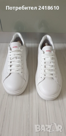 Hugo Boss HUGO Leather Mens Size 42/26 .5 - 27 см ОРИГИНАЛ! Мъжки кецове от естествена кожа!, снимка 6 - Кецове - 52343766