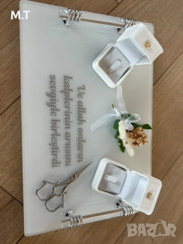 Комплект две табли за годеж, снимка 3 - Сватбени аксесоари - 52774066