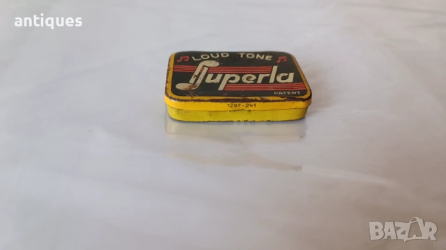 Кутия с игли за стар грамофон с манивела - Superla - 1930"г., снимка 2 - Антикварни и старинни предмети - 53017889