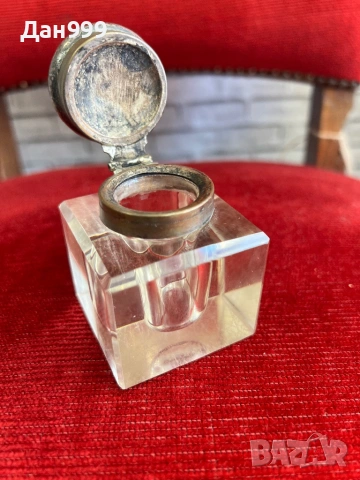 Антична кристална мастилница  в стил Artdeco, снимка 6 - Антикварни и старинни предмети - 53618551