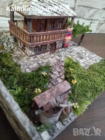 Макет на българска,старинна къща.Ръчна изработка., снимка 10 - Декорация за дома - 50155453