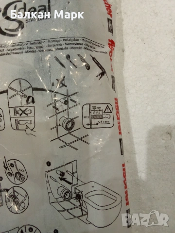 Монтажен комплект за конзолна тоалетна Fischer (за Ideal Standard), снимка 3 - ВИК - 53467578