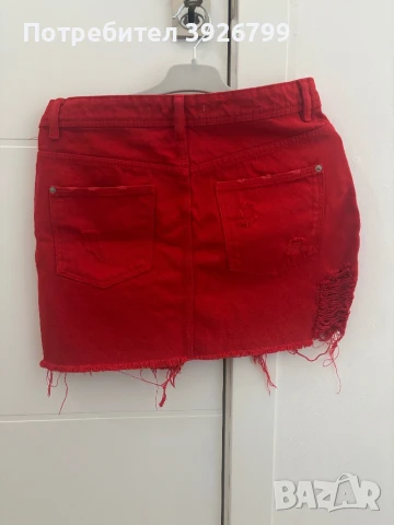 Дамска дънкова пола Zara, снимка 2 - Поли - 50581344