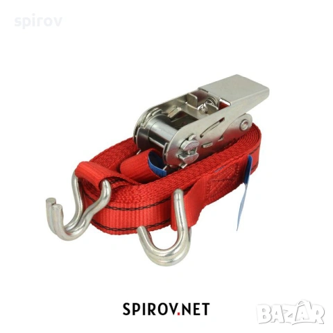 Колан с тресчотка за укрепване на товари 2 куки 4м