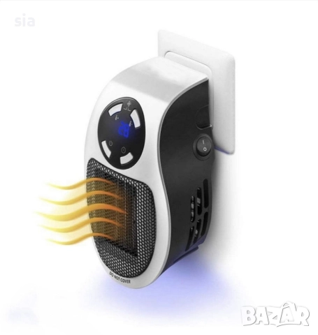 Вентилаторна печка Мини духалка, 400W с дистанционно и таймер