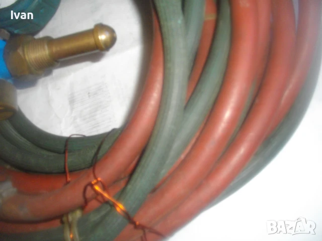 MESSER GRIESHEIM ОКСИЖЕН 44см РЕЗАК МАРКУЧИ 2Х7,4м РЕДУЦИР ВЕНТИЛИ АЦЕТИЛЕН-КИСЛОРОД ИСКРОГАСИТЕЛИ, снимка 13 - Други инструменти - 51109051