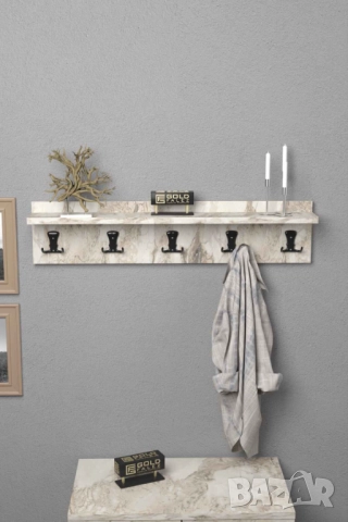 Дървена закачалка за стена - 5 цвята / Стенна закачалка, снимка 2 - Закачалки - 49347471