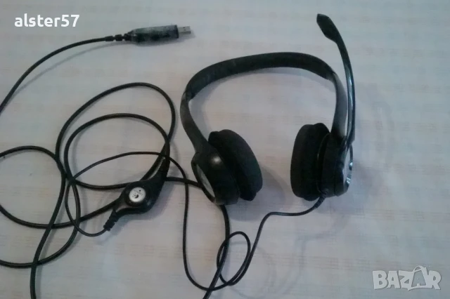Компютърни USB слушалки Logitech A-00009, снимка 4 - Слушалки за компютър - 50908641